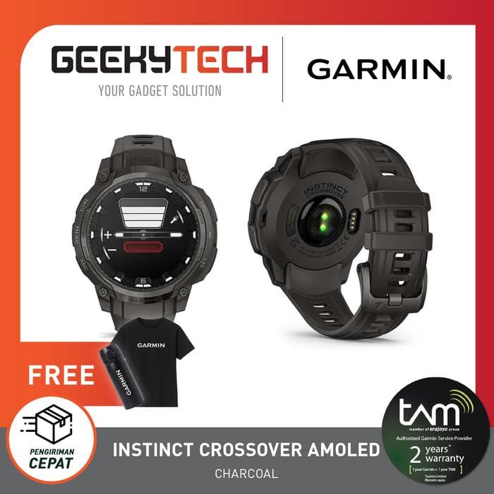 Garmin Instinct Crossover Amoled Smartwatch - Garansi RESMI TAM 2 Tahun