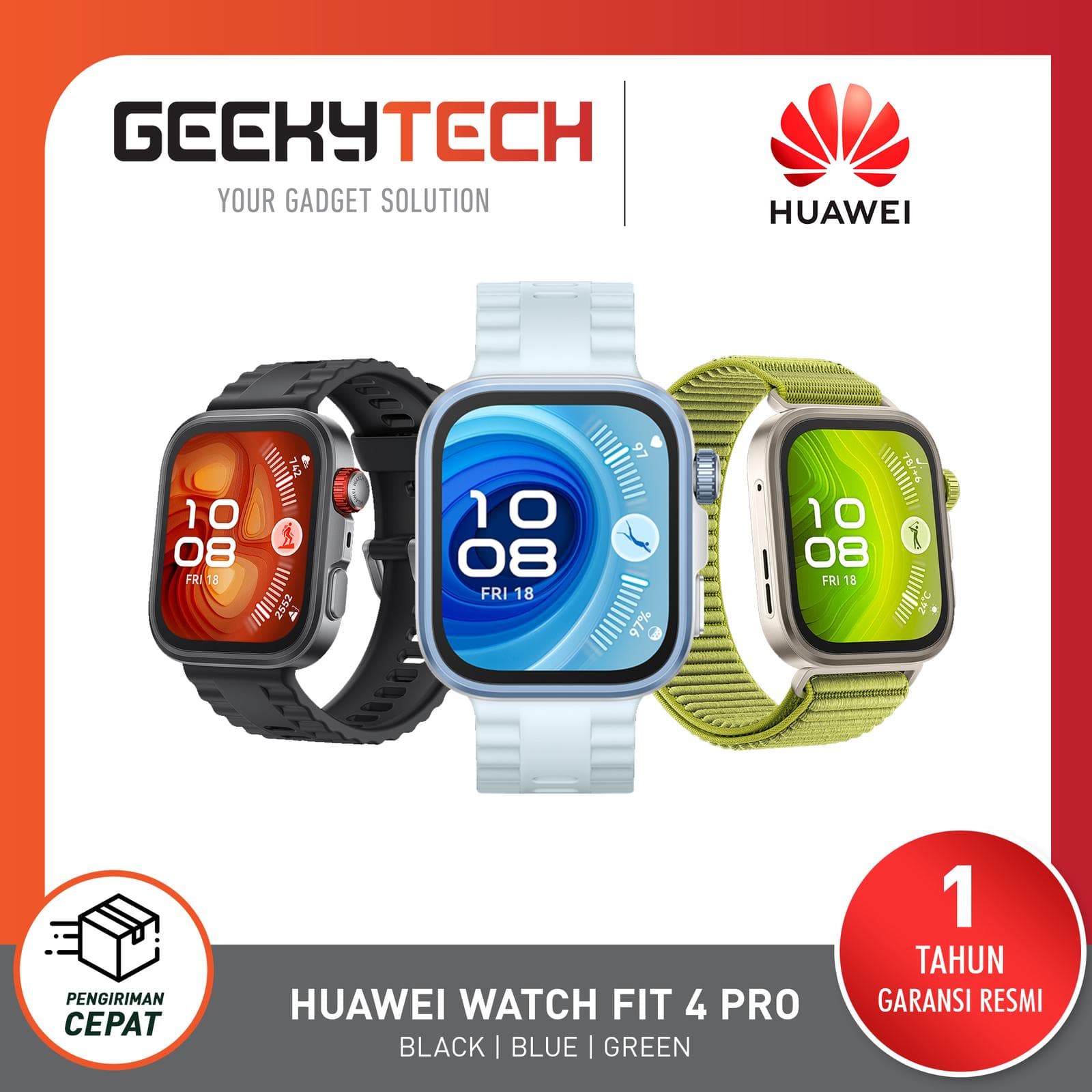 Huawei Watch Fit 4 Pro Sapphire Glass & Titanium Pro-Level Outdoor Sports ECG - Garansi RESMI HUAWEI