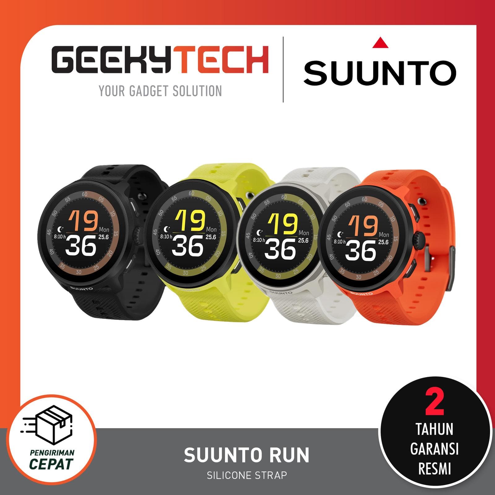 Suunto Run GPS Lightweight Sports Watch designed for Runners - Garansi RESMI